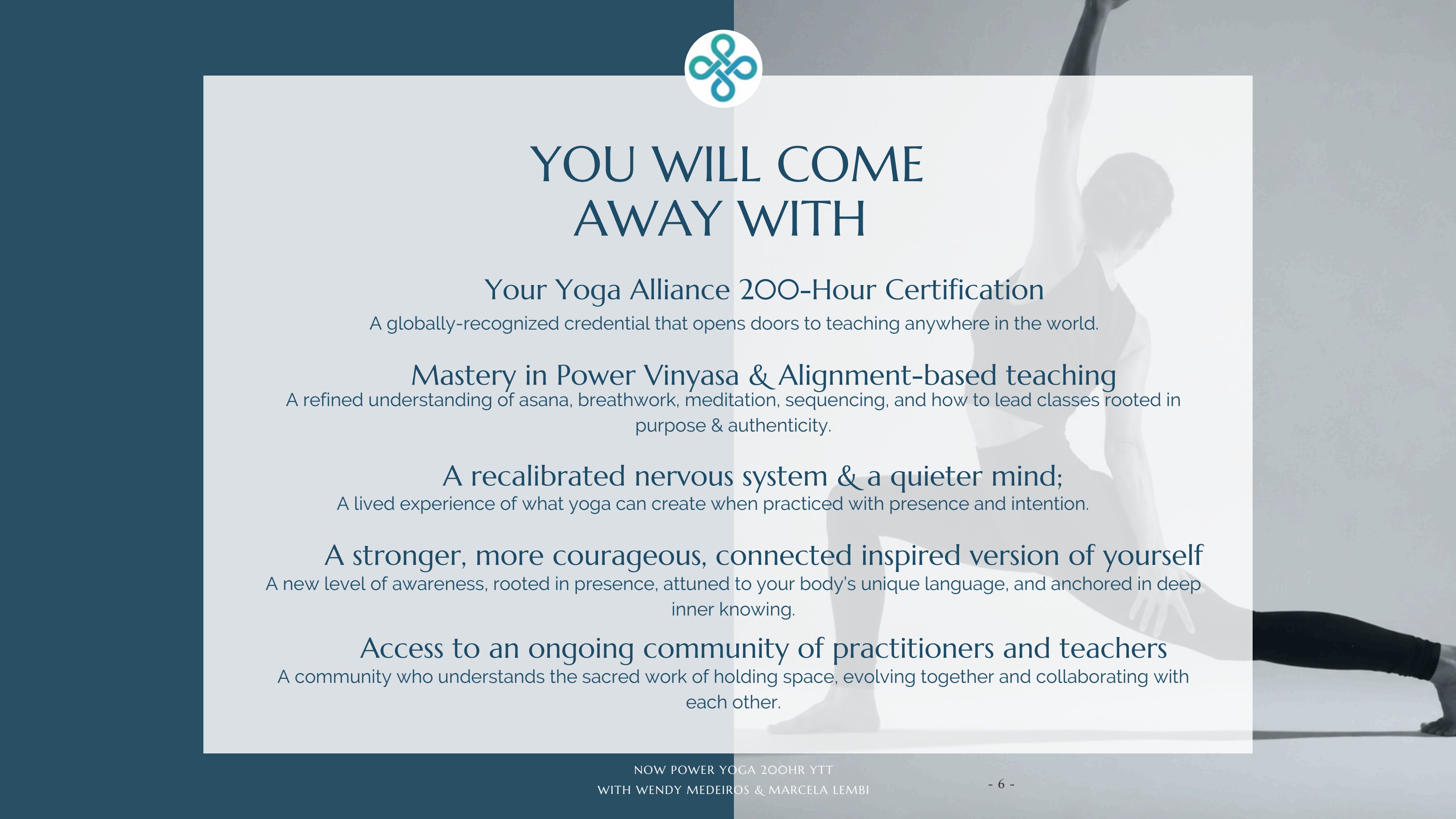Teacher training community at NOW Power Yoga