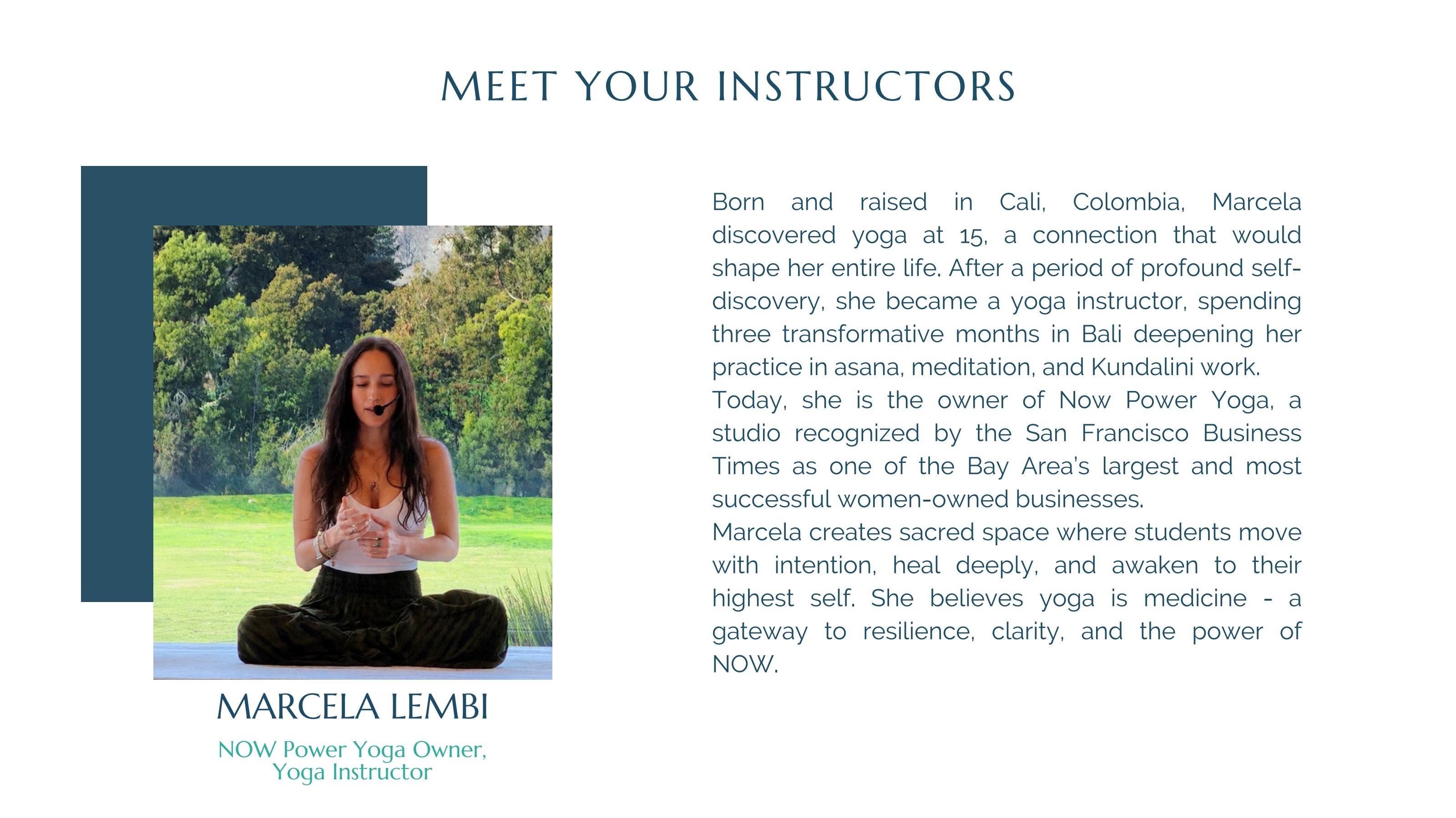 A NOW Power Yoga teacher in practice